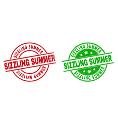 Sizzling Summer Round Badges Using Corroded