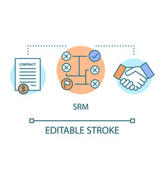 Srm Concept Icon Supplier Relationship Management