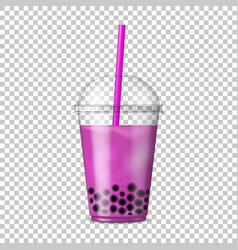 Bubble Tea Asian Drink With Tapioca Jelly Balls