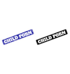 Child Porn Black And Blue Rounded Rectangle Stamp