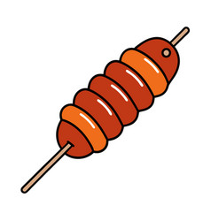 Grilled Meat Kebab Clip Art