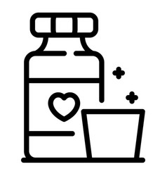 Medical Glucose Syrup Icon Outline Style