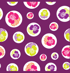 Seamless Abstract Colorful Pansy Pattern