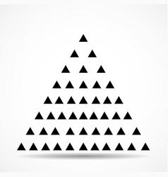 Triangle With Triangles On White Background