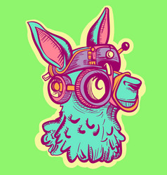 A Steampunk Llama Head