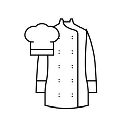 Chef Uniform Restaurant Line Icon