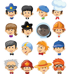 Cute Kids In Various Professions Avatar Set