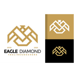 Eagle Diamond Jewelry Logo Design Symbol Icon