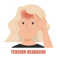 Woman Suffering From The Tension Headache Isolated