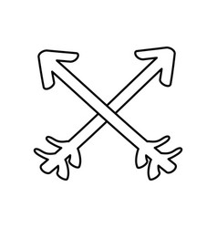 Arrows decorative frame icon Royalty Free Vector Image