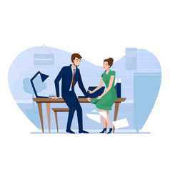 Work Place Harassment Problem Flat Design