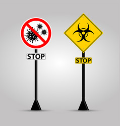 Stop Warning Sign Coronavirus Covid 19