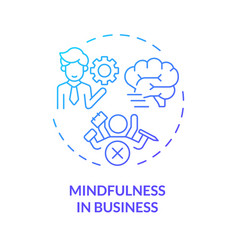 2d Gradient Line Icon Mindfulness In Business