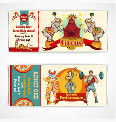 Circus Vintage Tickets Set