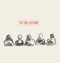 People Sitting Audience Lecture Hall Sketch