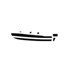 Runabout Boat Glyph Icon