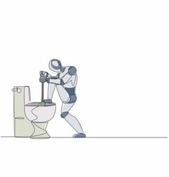 Single Continuous Line Drawing Robot Fix Plumbing