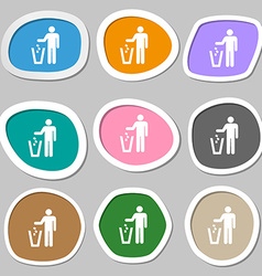 Throw Away The Trash Icon Symbols Multicolored