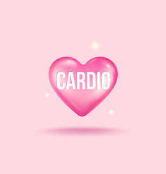 A Pink Heart And Text Of Cardio