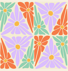 Groovy Trippy Daisy Abstract Hand Drawn Aesthetic