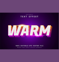 Warm Text Effect With Dot Pattern