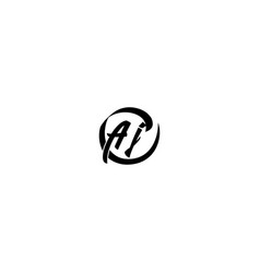 Aj Brush Style Logo Initial Concept With High