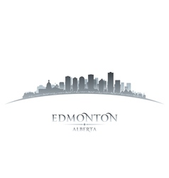 Edmonton Alberta Canada City Skyline Silhouette