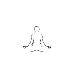 Lotus Position Padmasana Yoga Line Icon