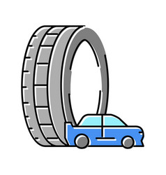 Racing Tires Color Icon