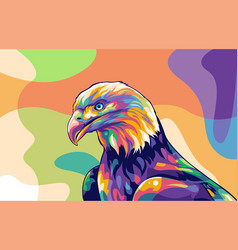 Colorful Eagle Popart