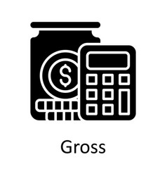 Gross Solid Icon Design Taxes