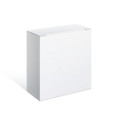 Realistic Square White Paper Package Box Mockup