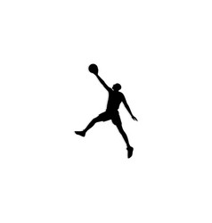 Slam Dunk Basketball Silhouette Logo Design