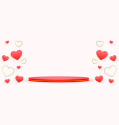 3d Podium Platform Banner For Valentines Day