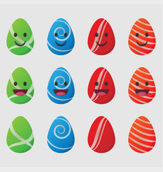 Colorful Easter Eggs With Faces