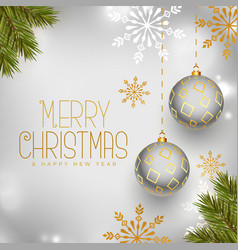 Elegant Merry Christmas Greeting Background With