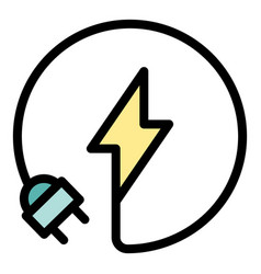 Energy Plug Icon Flat