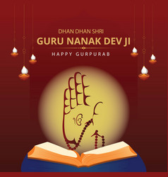 Happy Gurpurab Sikh Festival Banner Design