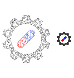 Polygonal 2d Mesh Pharma Industry Icon