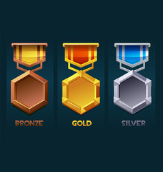 Level Up Badge Reward Icon Gold Silver Bronze