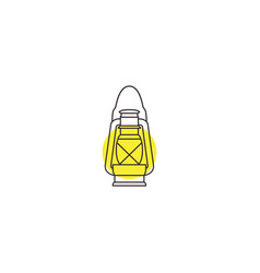 Old Lantern Icon Logo Design