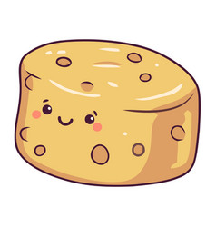 Cute Cartoon Cheese Slice Hole