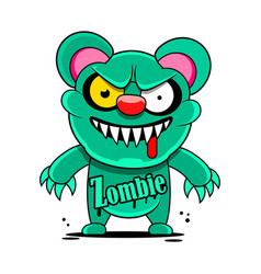 Green Teddy Bear Zombie With Limbs Of A Clipart