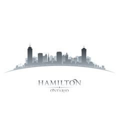 Hamilton Ontario Canada City Skyline Silhouette