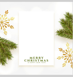 Merry Christmas Greeting Card With Fir And