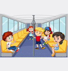 Scene With Many People Using Public Transportation