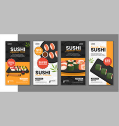 Sushi Japanese Food Social Media Stories Flat