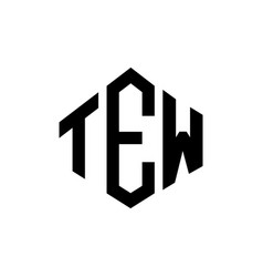 Tew Letter Logo Design With Polygon Shape