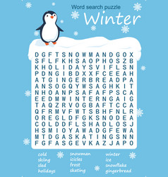 Winter Word Search Puzzle