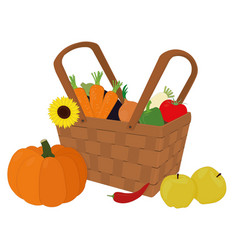 Happy Thanksgiving Day Harvest Time Basket